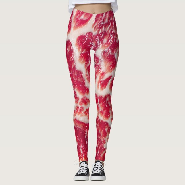 Legging Encerramento da textura do bife marmoreado (Frente)