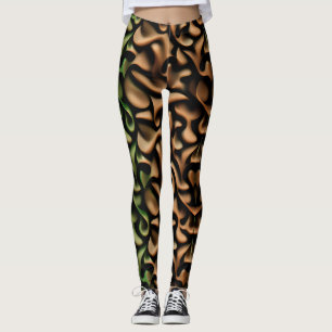 Legging Encerre o padrão mosaico verde de cobre