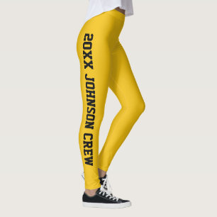 Legging Encontro de Família Amarelo Marigold Brilhante Per