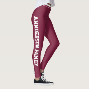 Legging Encontro de Família Vinho Tinto Cabernet de Natal
