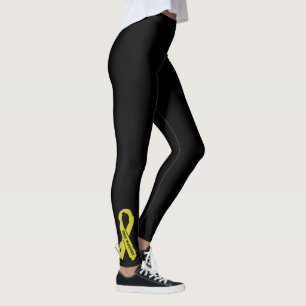 Legging Endometriose rasgada guerreiro da fita…