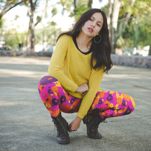 Legging Energia da Flor de Hippie Puro e Rosa