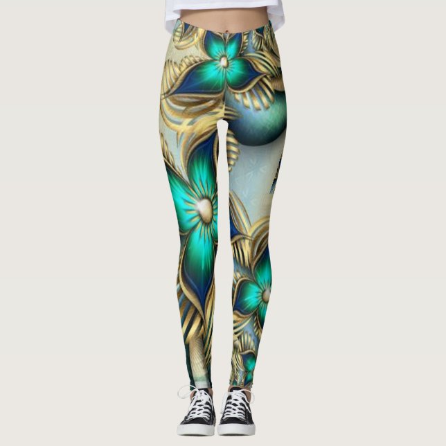 Legging "Energia da ventoinha frontal" (Frente)