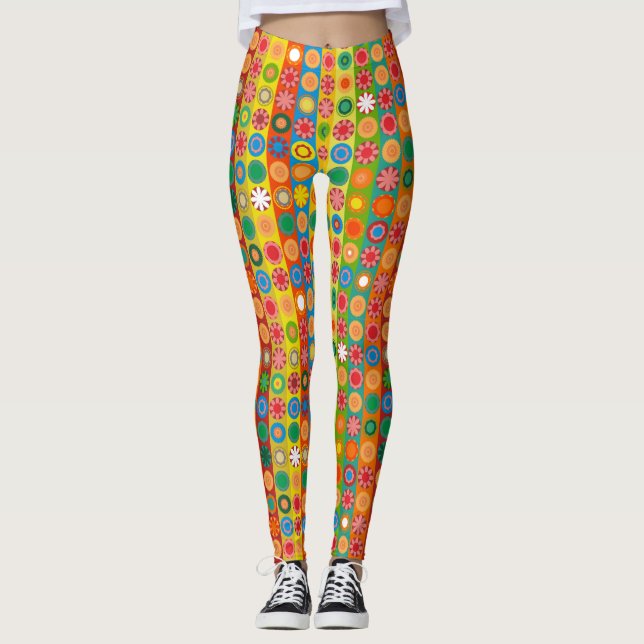 Legging Energia de Flor nas Linhas (Frente)