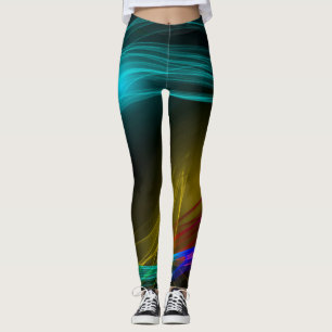 Legging Energy in Motion Black Multicolor Light Waves