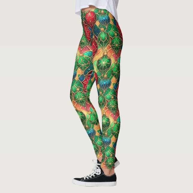 Legging Enfeite de Vidro Cristalino Natal (Esquerda)