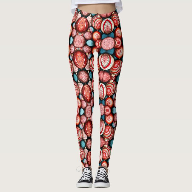 Legging Enfeites de natal (Frente)