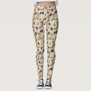 Legging Enfeites Fofos Meias de Natal Herança de Família