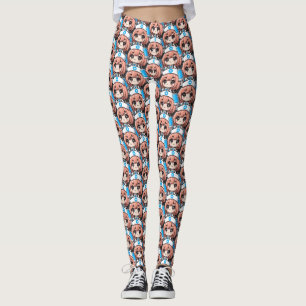 Legging Enfermeira Chibi Cute - saúde, animação, medicina