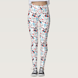 Legging Enfermeiro de estetoscópio bonito Padrão Docto