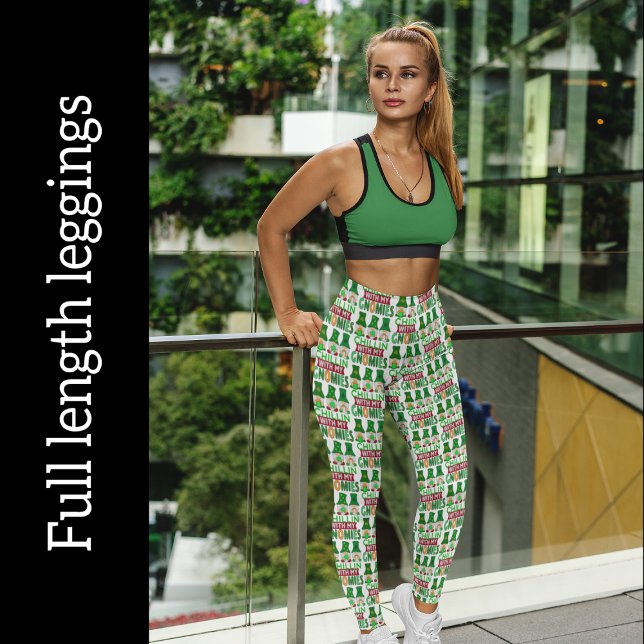 Legging Engraçado Chillin com Dia de São Patrício de Gnomi (Funny Chillin with Gnomies St Patrick's Day Leggings)