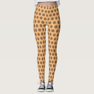 Legging Engraçado Chip Cookies Comida Tan