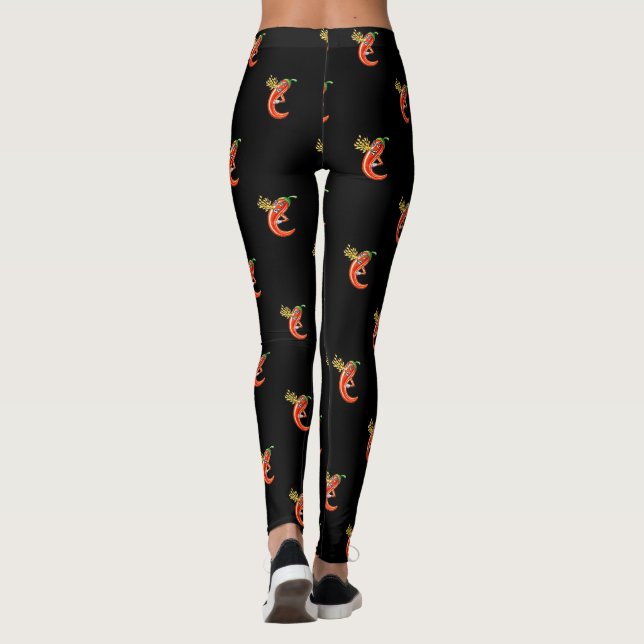 Legging Engraçado Picy Chili Em Fogo (Verso)