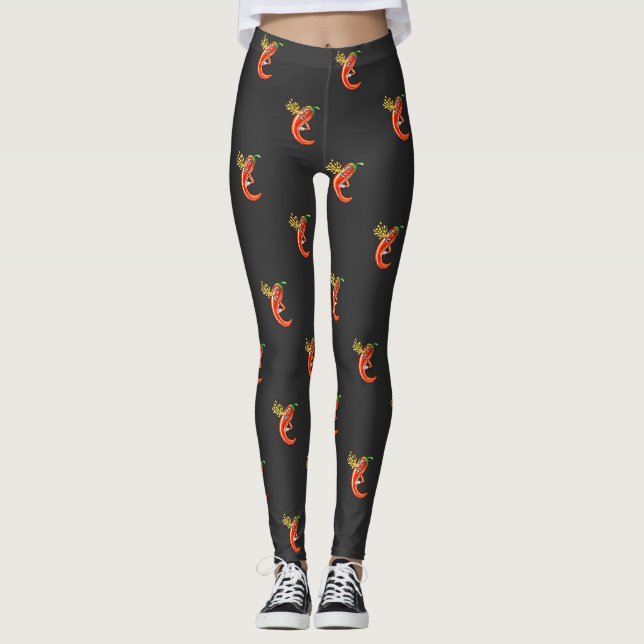 Legging Engraçado Picy Chili Em Fogo (Frente)