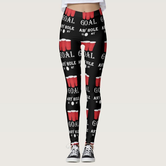 Legging Engraçado, Qualquer Buraco É Minha Cerveja De Gord (Frente)