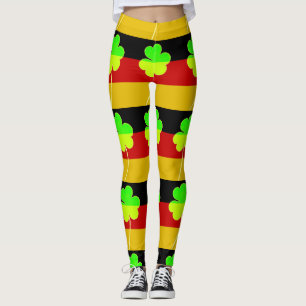 Legging Engraçado Rua alemão Shamrock irlandês Patrick.