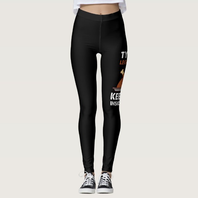 Legging Engraçado Turquia Amarrando As Pernas Juntas Graça (Frente)