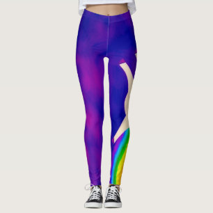 Legging Engrenagem do partido da aguarela dos unicórnios