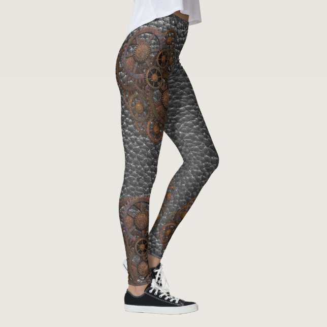 Legging Engrenagens de Couro Steampunk Enferrujadas Indust (Direita)