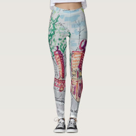 Legging Entrada Histórica de Tijolo Vermelho