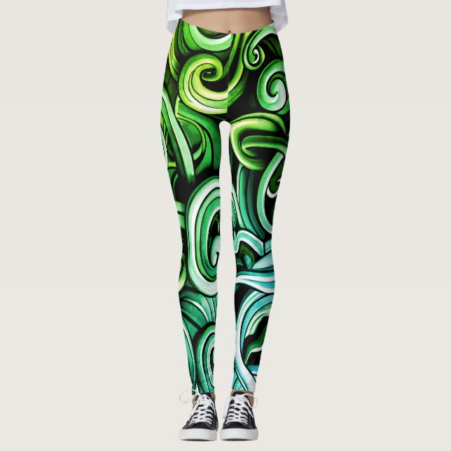 Legging Enxertos de Energia Verde (Frente)