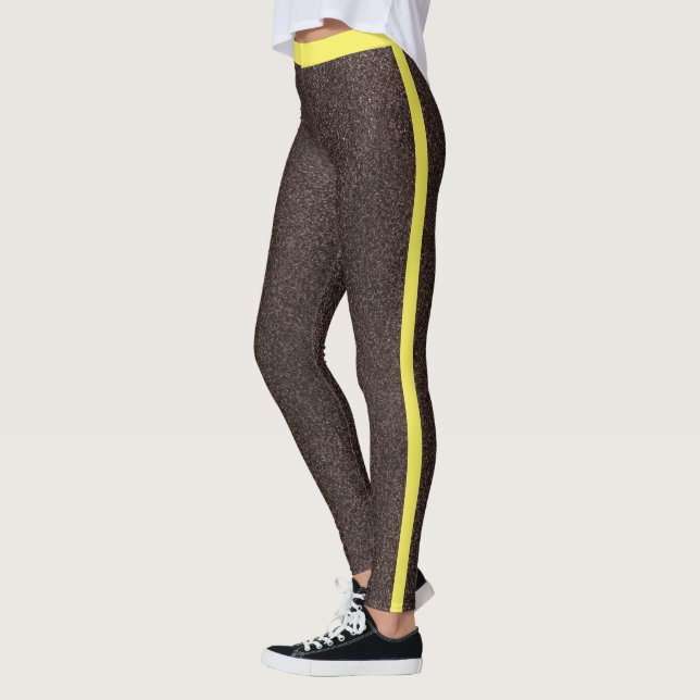 Legging Epresso Amarelo Espalhetas Espalhetas Com Espalhaç (Esquerda)
