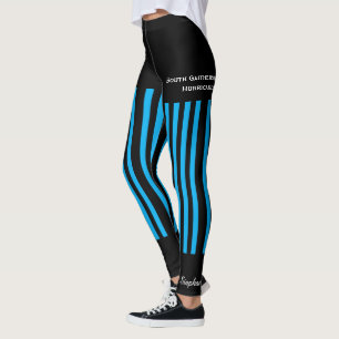 Legging Equipe/Clube Azul Brilhante, Shore Falso, Athleisu