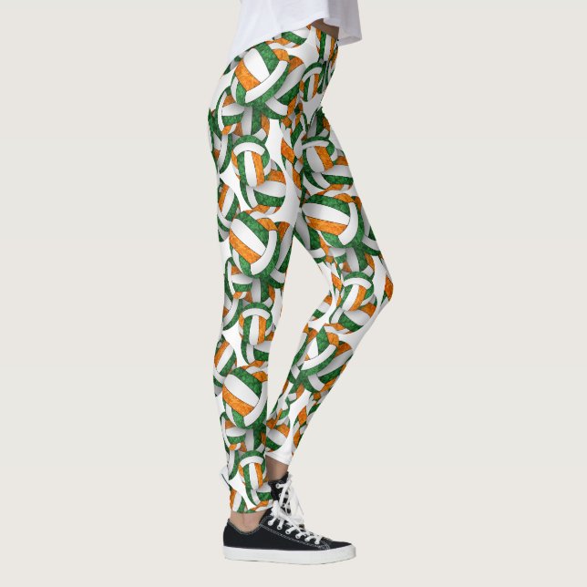 Legging Equipe de laranja verde colorido do vulgo feminino (Direita)