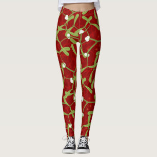 Legging erro de natal vermelho