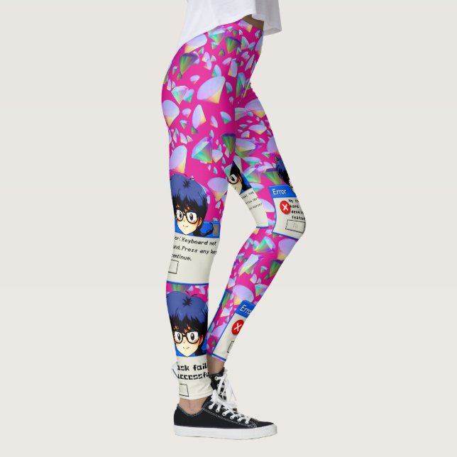 Legging Erro do Sistema: Estética Retro Nerd (Direita)