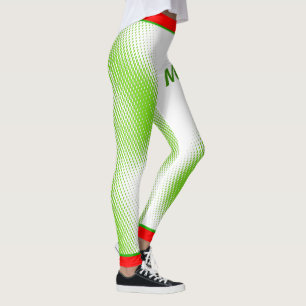 Legging Erro em texto grande com padrão de ponto em sua c