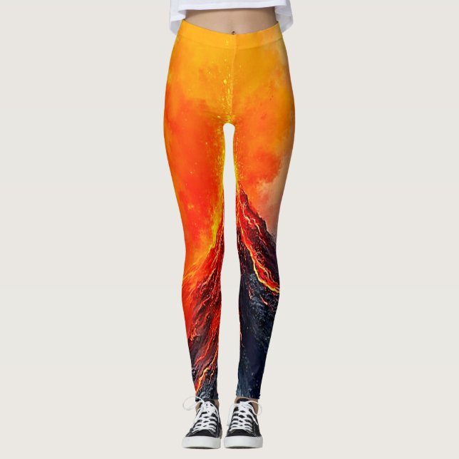 Legging Erupção Vulcânica: Poder Bruto (Frente)