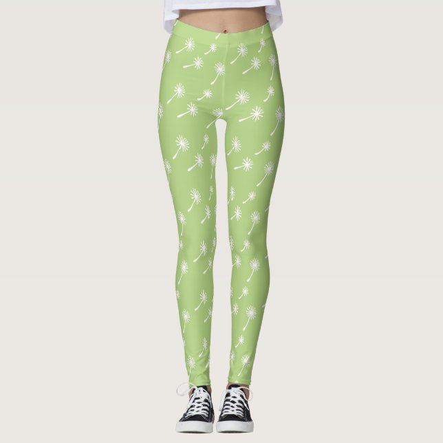 Legging Erva Daninha Happens fofo cínico dandelion Engraça (Frente)