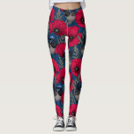 Legging Erva de fada e papoila<br><div class="desc">Erva de fada e papoila,  padrão sem costura desenhado no Illustrator.</div>