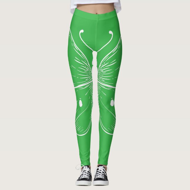 Legging Esboço Delicado Borboleta (Frente)