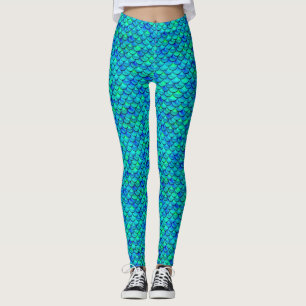 Legging Escalas Azuis de Azul Aqua