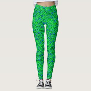 Legging Escalas Azuis Verde de Queda