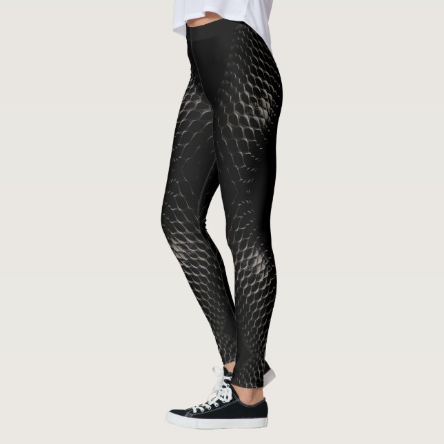 Legging Escalas de dragão preto (Esquerda)