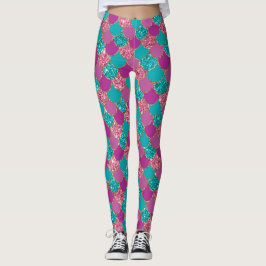 Legging Escalas de Glitter Roxo da Sereia