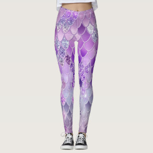 Legging Escalas de Sereia de Verão #14 (Faux Glitter)