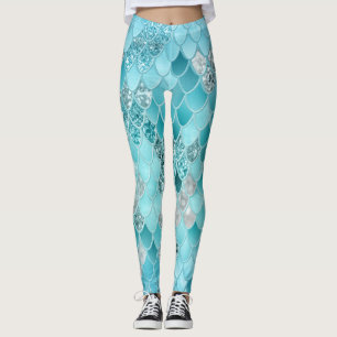 Legging Escalas de Sereia de Verão de Caribe 1