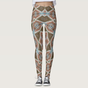 Legging Escalas simétricas: padrão circular do tecido.