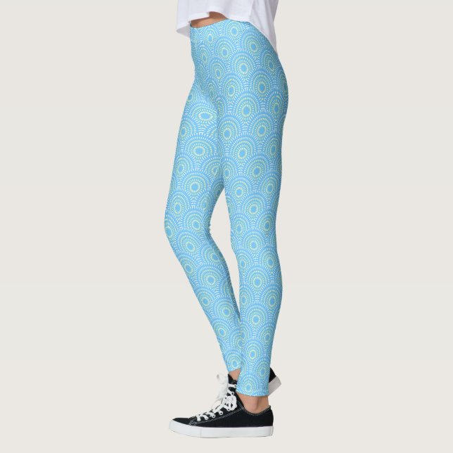 Legging Escallop - Azul Japonês (Esquerda)