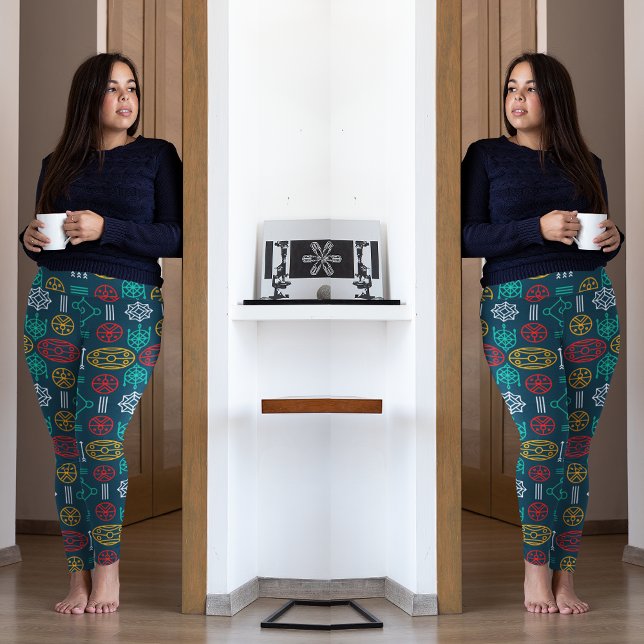 Legging escândalo geométrico colorido (Criador carregado)