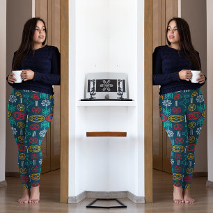 Legging escandinavo geométrico