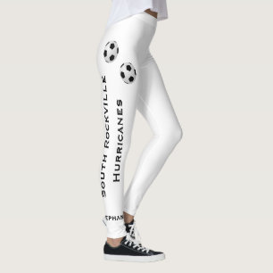 Legging ESCOLHA A SUA COR ou Equipe de Futebol Branco, Nom