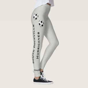 Legging ESCOLHA A SUA COR ou Equipe de Futebol de Cinza co