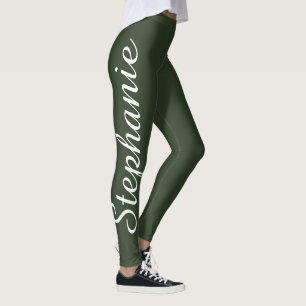 Legging ESCOLHA SUA COR, Verde, Nome de Script Jumbo, Yoga