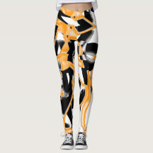 Escórias ou fitas de cor laranja e preta destruída