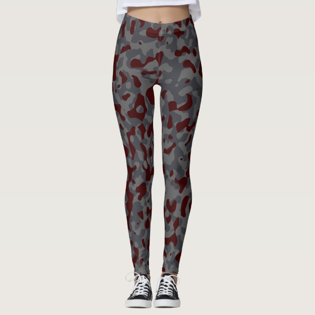 Legging Escorpião de cinza, Atum, Vermelho, Rosa búlgaro,  (Frente)